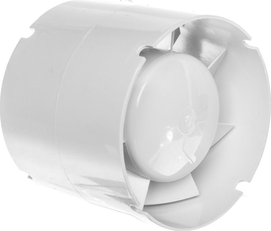 Vents Wentylator kanałowy fi 100 230V 14W 107m3/h 36dB o przepływie mieszanym z timerem biały 100VKO1T