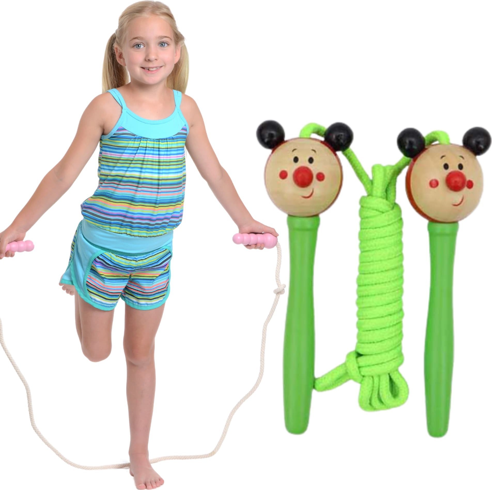 Artyk SKAKANKA SZNURKOWA DREWNIANE UCHWYTY DLA DZIECI