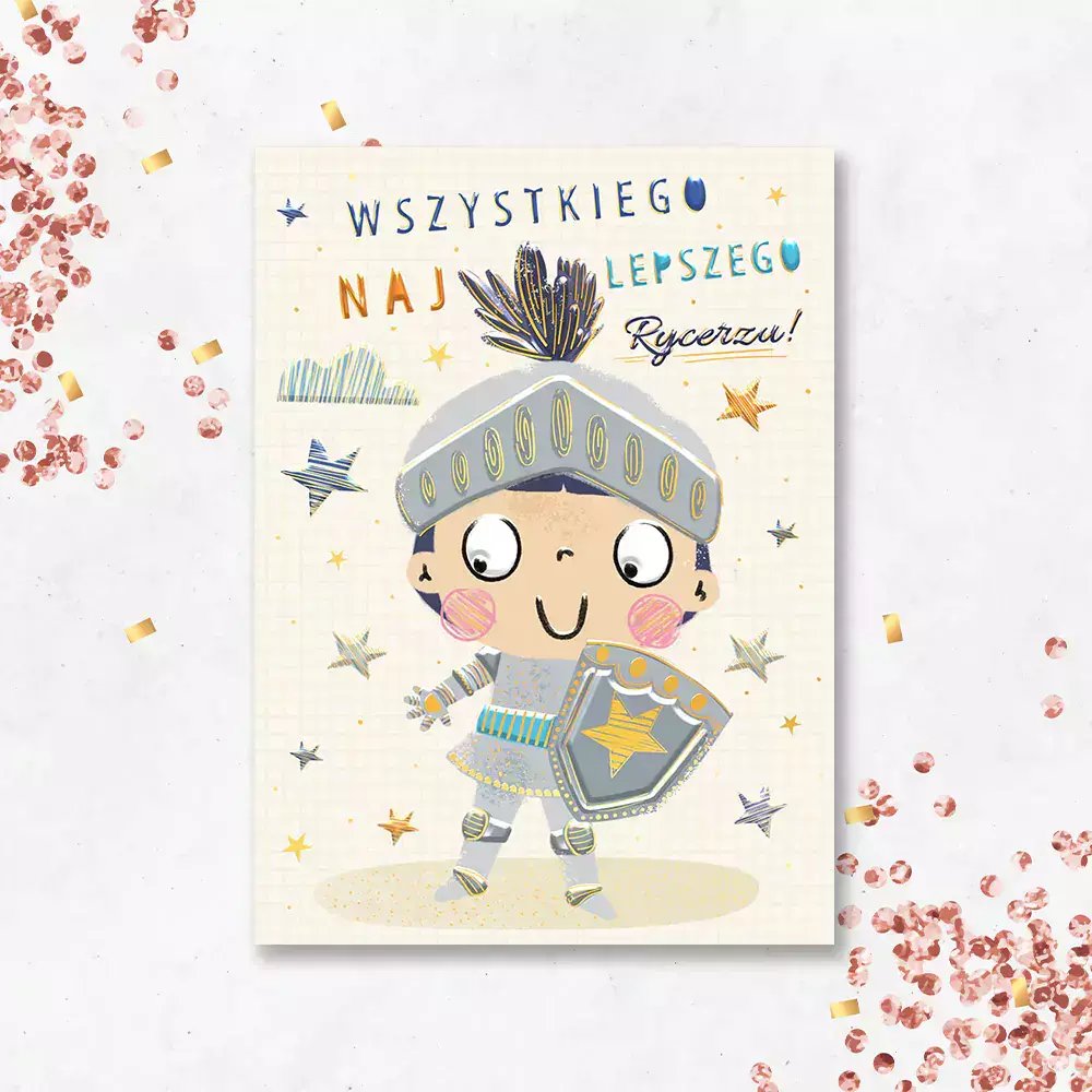 Karnet A5 Urodziny - Rycerz