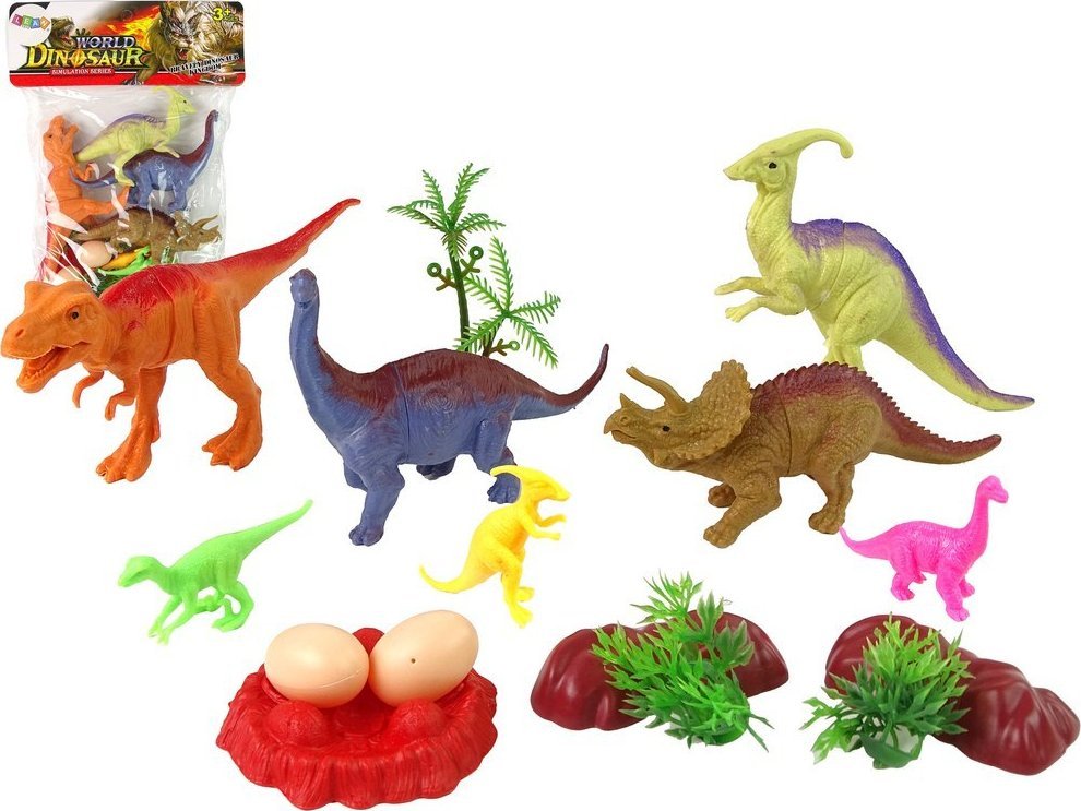 LeanToys Zestaw Figurek Dinozaurów z Akcesoriami 15 Sztuk