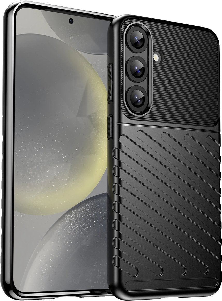 Thunder Case etui do Samsung Galaxy S25+ silikonowy pancerny pokrowiec - czarne