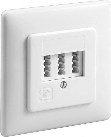 Triton Puszka podtynkowa 3 x TAE-NFN - Wersja kolorystyczna Biały