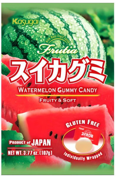 Frutia Watermelon Gummy, żelki o smaku arbuzowym 107g - Kasugai