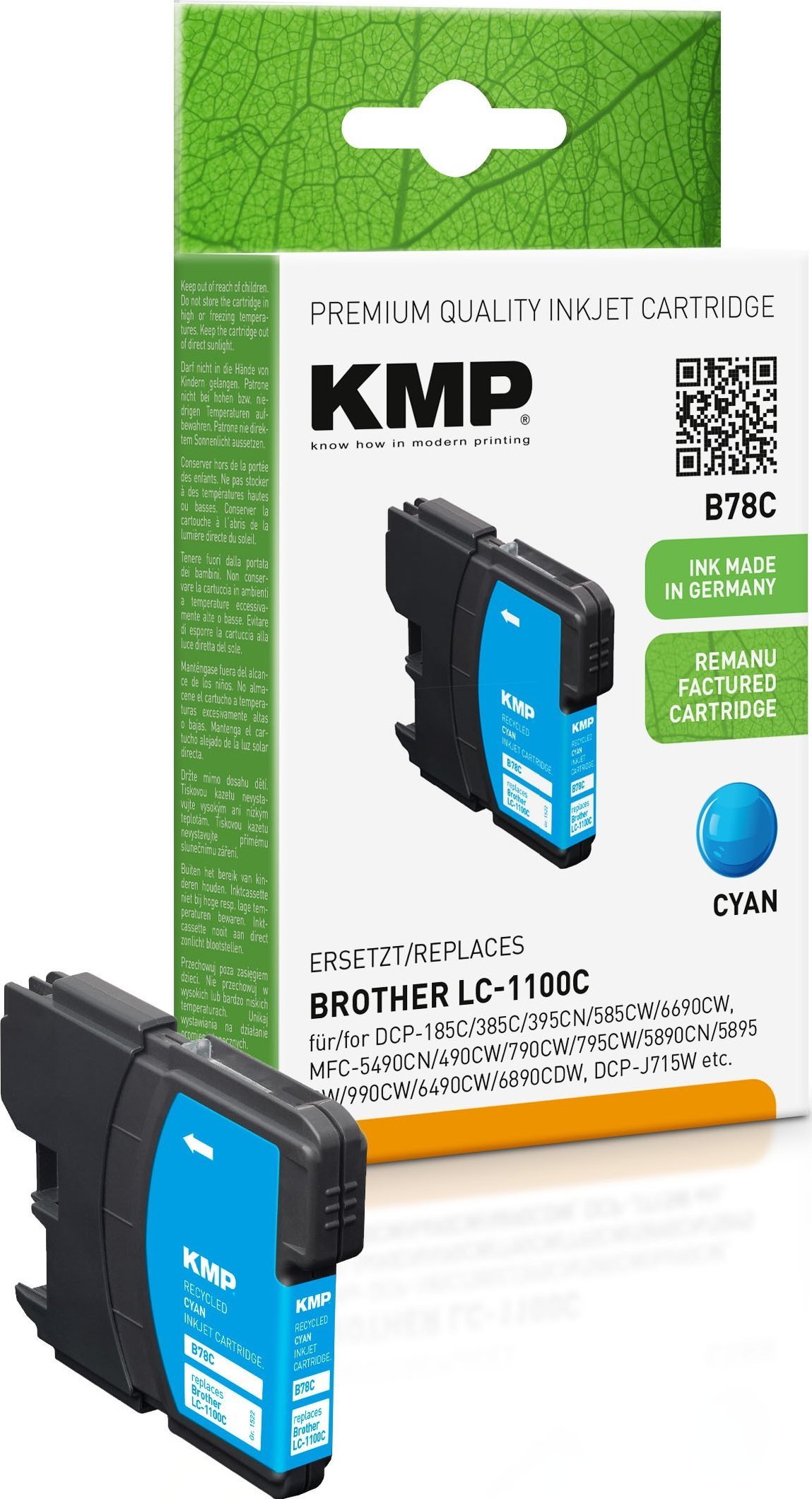 KMP Printtechnik AG KMP Patrone Brother LC-1100C 325 S. cyan remanufactured