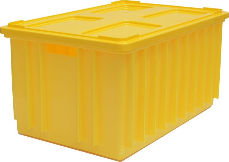 Artech Pojemnik magazynowy z pokrywą, wym. 60x40cm, kolor, atest na kontakt z żywnością (Kolor żółty)