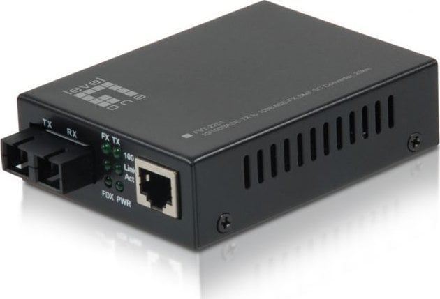 Konwerter światłowodowy LevelOne LevelOne FVT-2201 konwerter sieciowy 100 Mbit/s 1310 nm Pojedynczy Czarny