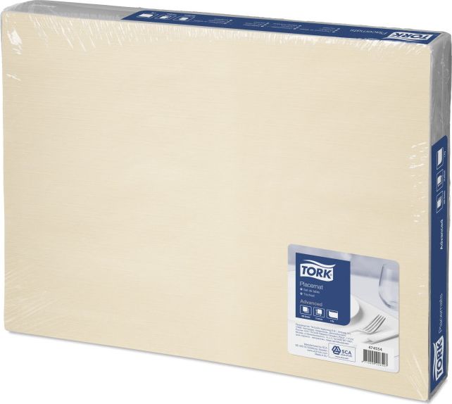Tork Tork - Podkładki papierowe na stół, kremowe - 500 sztuk