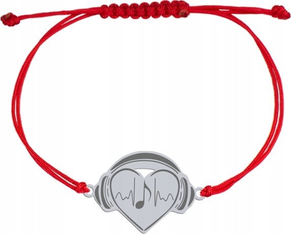 Radziszewska Jewellery Bransoletka SERCE I SŁUCHAWKI srebro925 Dedykacja