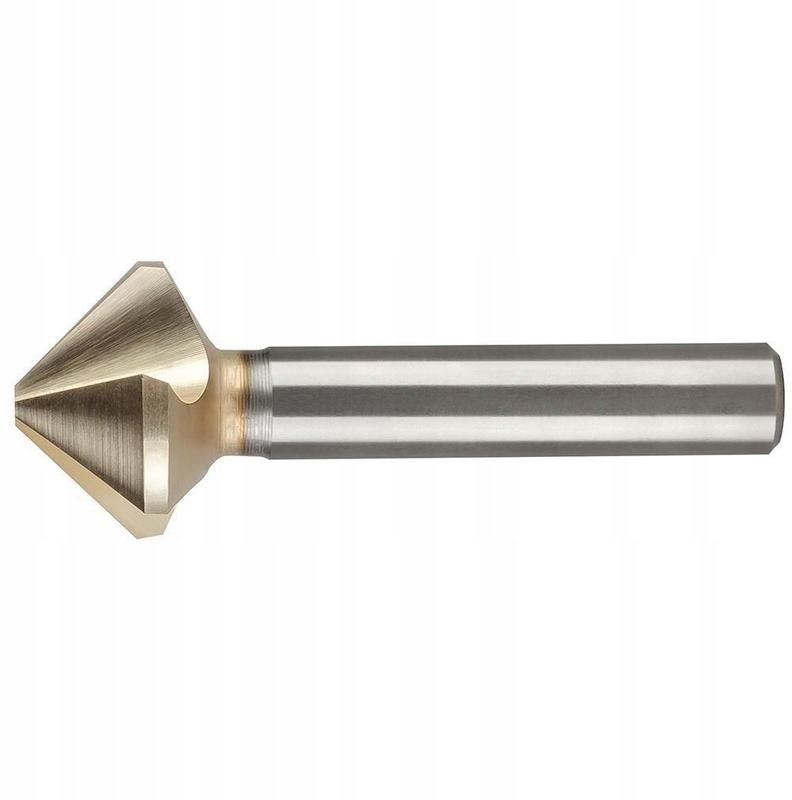 Pogłębiacz stożkowy z nierównomierną podziałką krawędzi skrawających HSSTiZrN