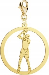 Radziszewska Jewellery Pozłacany Charms Koszykówka DEDYKACJA GRATIS