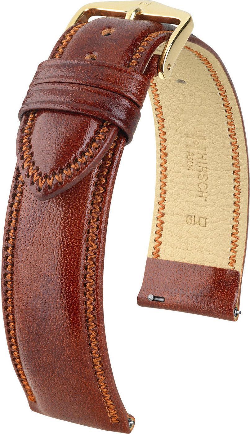 Hirsch Jasnobrązowy pasek skórzany 19 mm HIRSCH Ascot 01575070-1-19 (L)