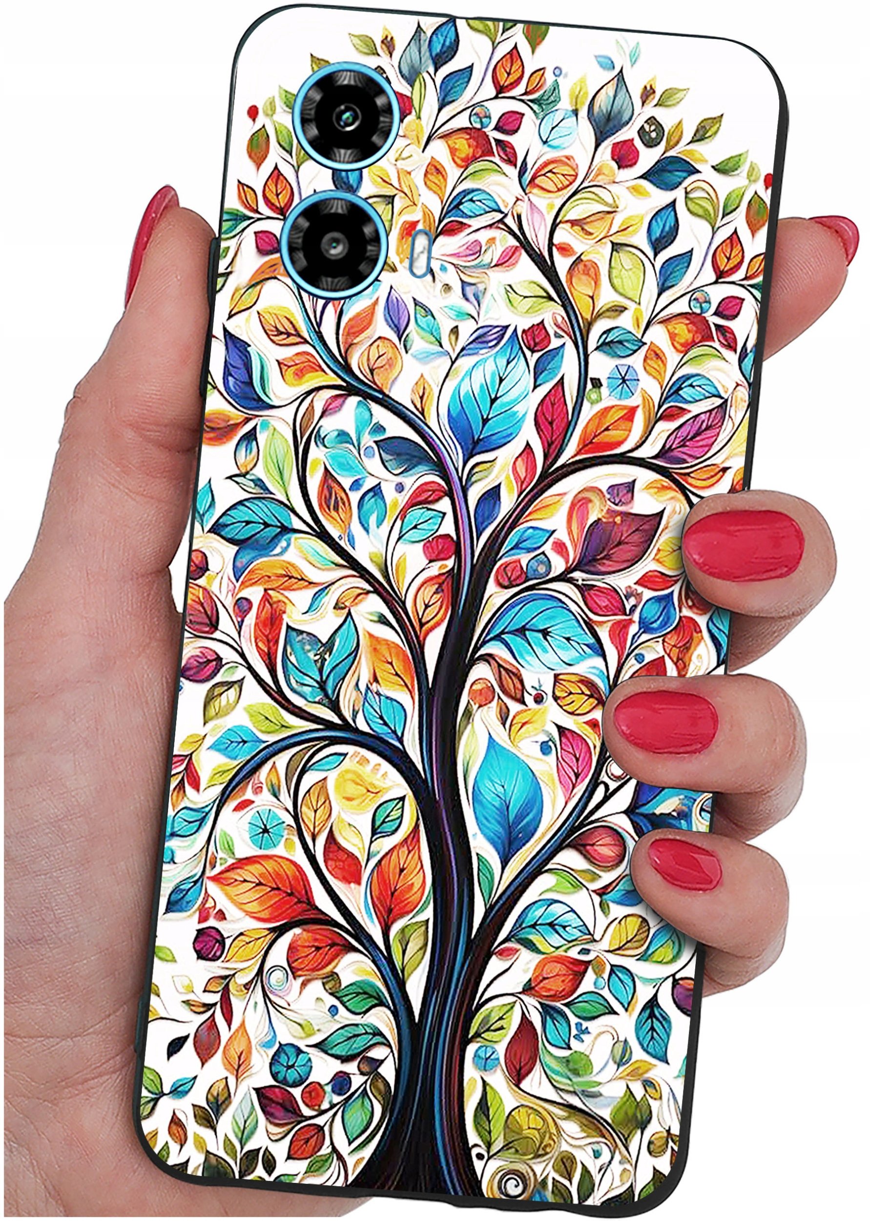 ETUI do Motorola Moto G34 5G WZORY |SILIKONOWE MATT CASE + SZKŁO 9H