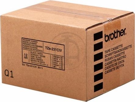 Brother taśma TZE231CIV 12 mm 8 m (black on white)