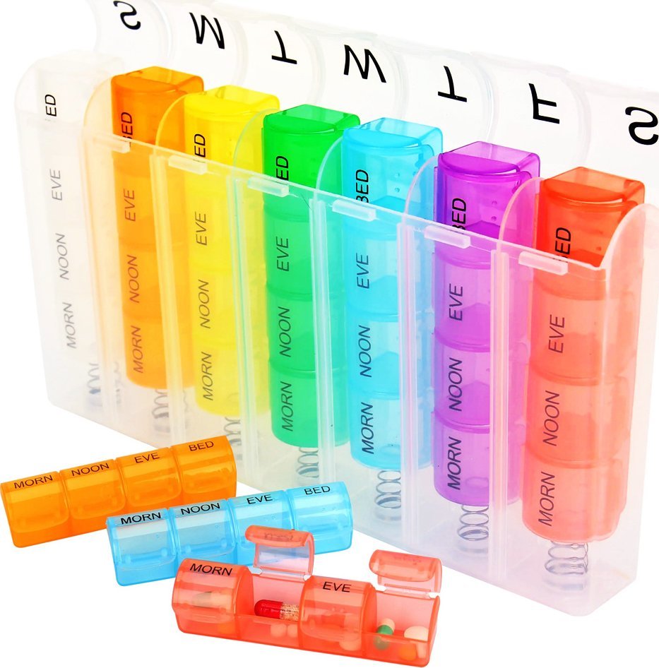 Verk Pojemnik na leki tabletki pudełko tygodniowy pory dnia lekarstwa kasetka Pojemnik na leki tabletki pudełko tygodniowy pory dnia lekarstwa kasetka