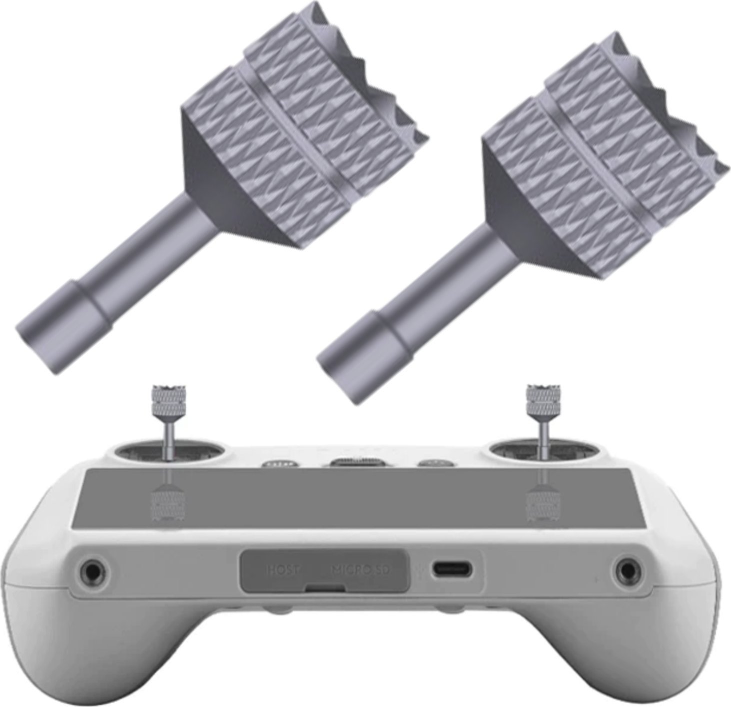 BRDRC DRĄŻKI JOYSTICKI WYMIENNE DO DJI MINI 3 PRO / DJI RC / RC 2 - SILVER