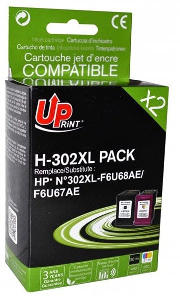 Tintes kārtridžs UPrint HP 302XL Multipaka H-302XL-PACK-UP
