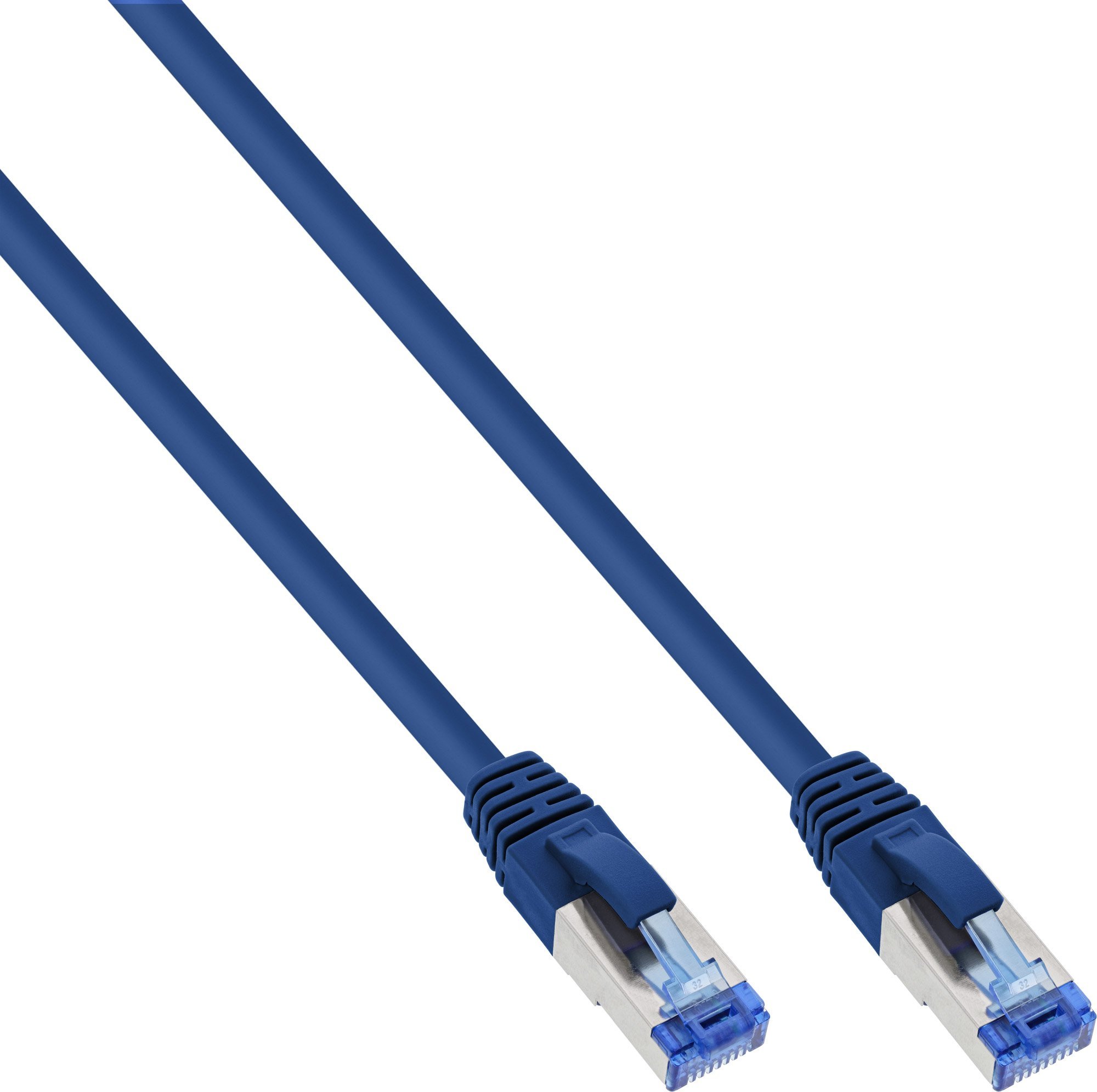 InLine InLine® Patch Cable S/FTP PiMF Cat.6A halogen free 500MHz blue 0.25m