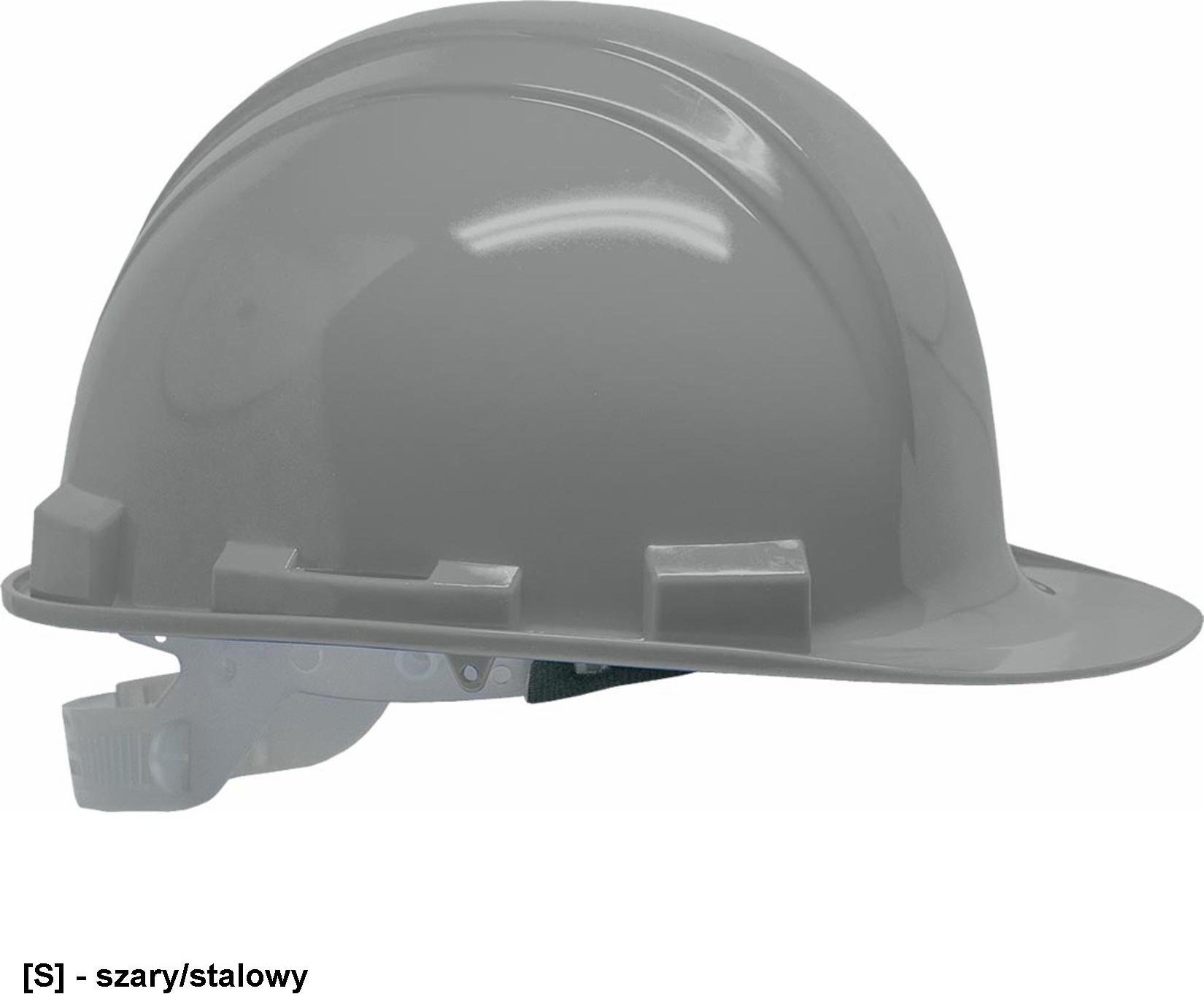 R.E.I.S. KASPE-ROCK - hełm wykonany z tworzywa HDPE, 4-punktowa więźba - szary/stalowy