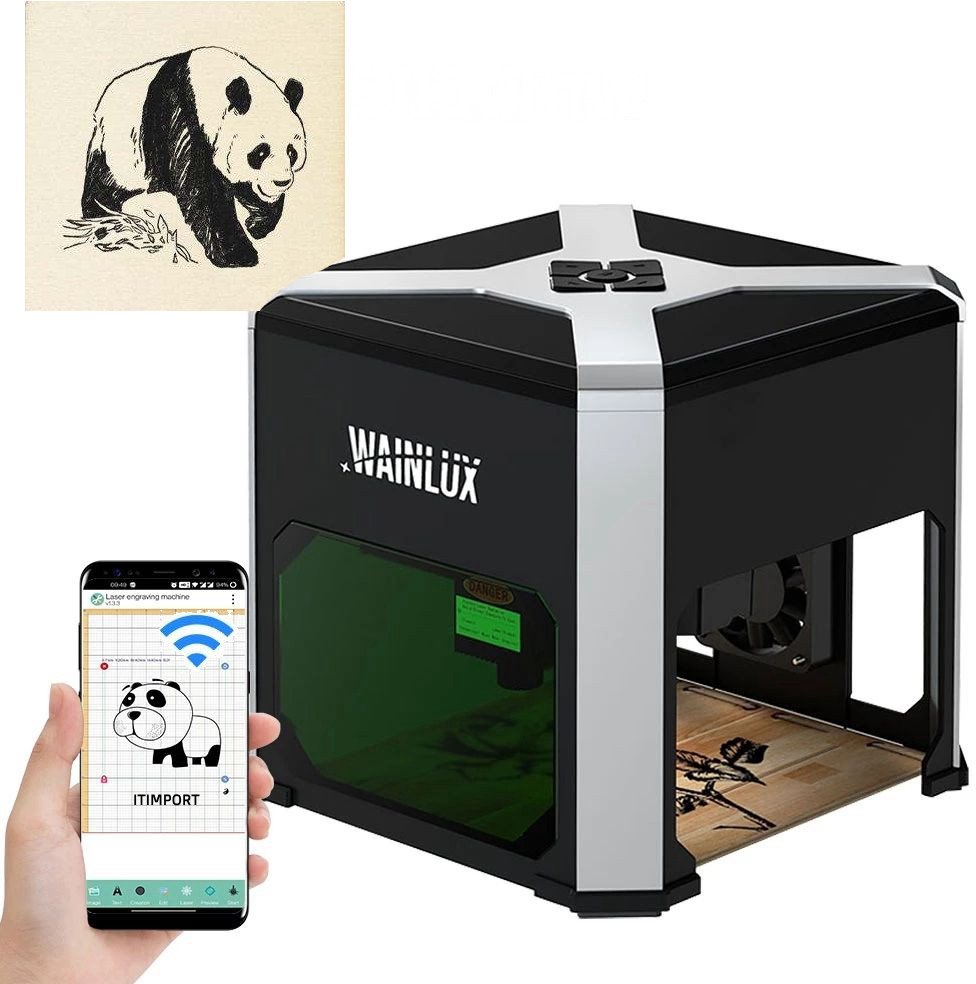 GRAWER LASEROWY 3W drewno plastik papier skóra BLUETOOTH K6 PC USB WAINLUX