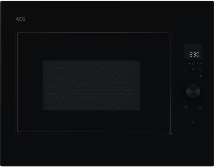 Juodos spalvos 45cm aukščio įmontuojama mikrobangų krosnelė AEG TB6SM261FB