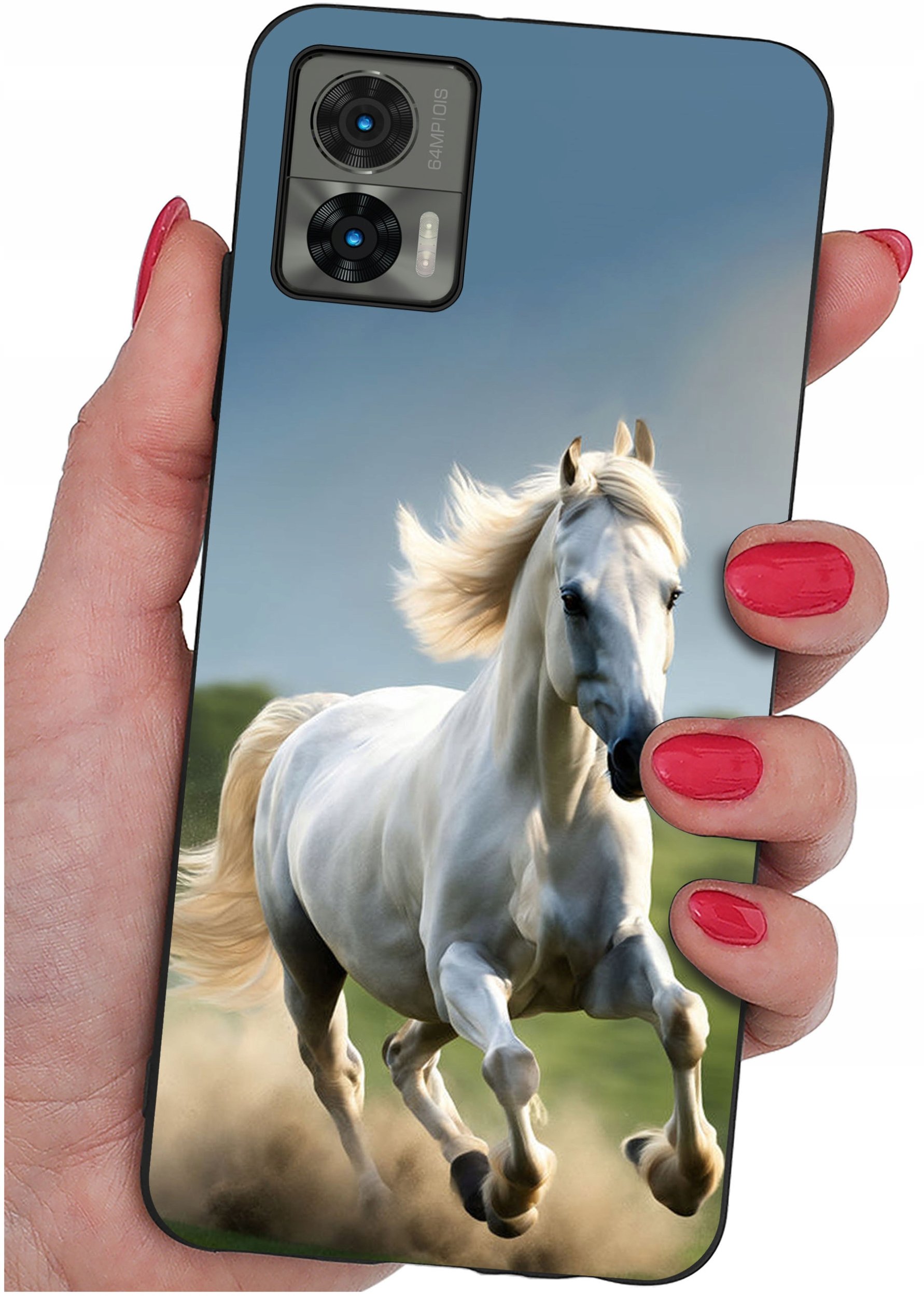 Etui do Motorola Moto Edge 30 Neo WZORY |SILIKONOWE MATT CASE + SZKŁO 9H