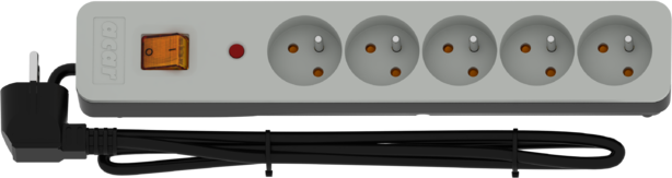 Listwa zasilająca Acar X5 przeciwprzepięciowa 5 gniazd 3 m szara (W0186)