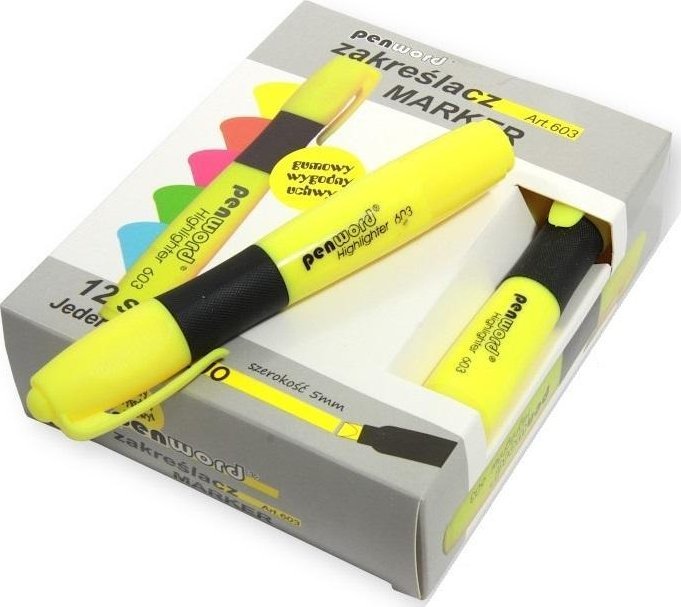Zakreślacz żółty (12szt)
