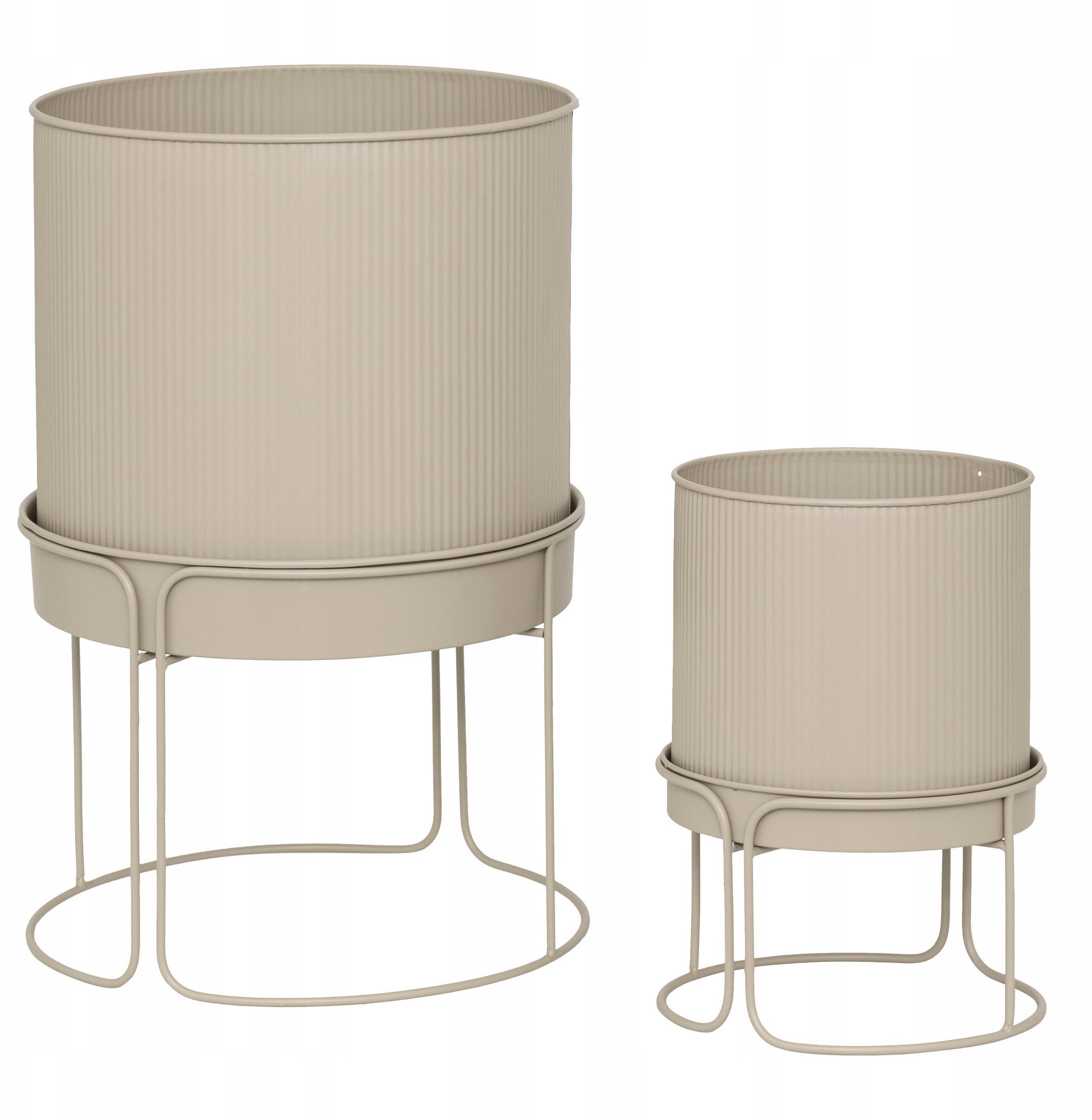 Donice metalowe, 2 sztuki, AZE, Ø 30 cm