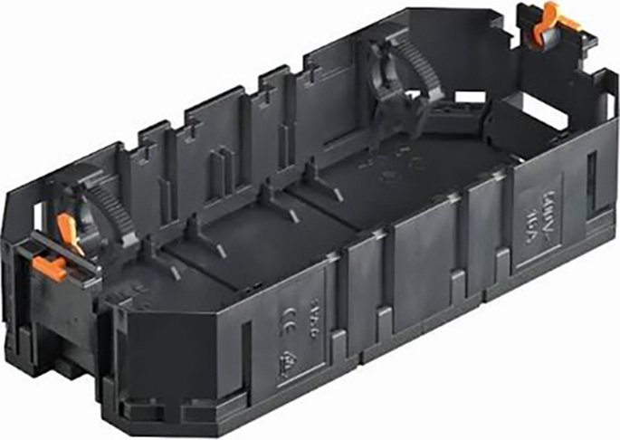 Bettermann Puszka instalacyjna dla Modul45 165x76x36mm PA grafitowo-czarny RAL 9011 (7408721)