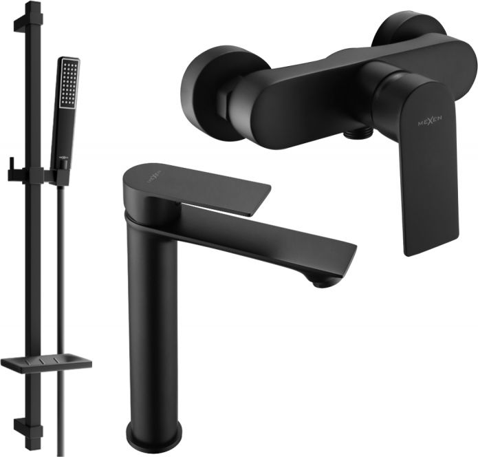 Mexen Mexen Royo DQ72 zestaw prysznicowy, czarny - 72214DQ72-70