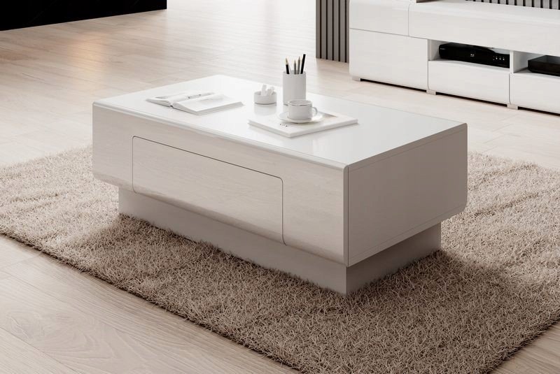 Helvetia Stolik kawowy blat prostokątny MebleHOT TOLEDO 110 x 60 x 39cm biały