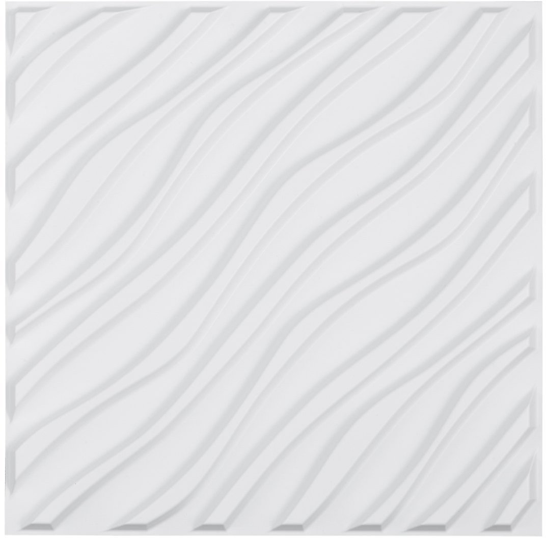 Panele Ścienne 3D - Białe Fale 2.97 m