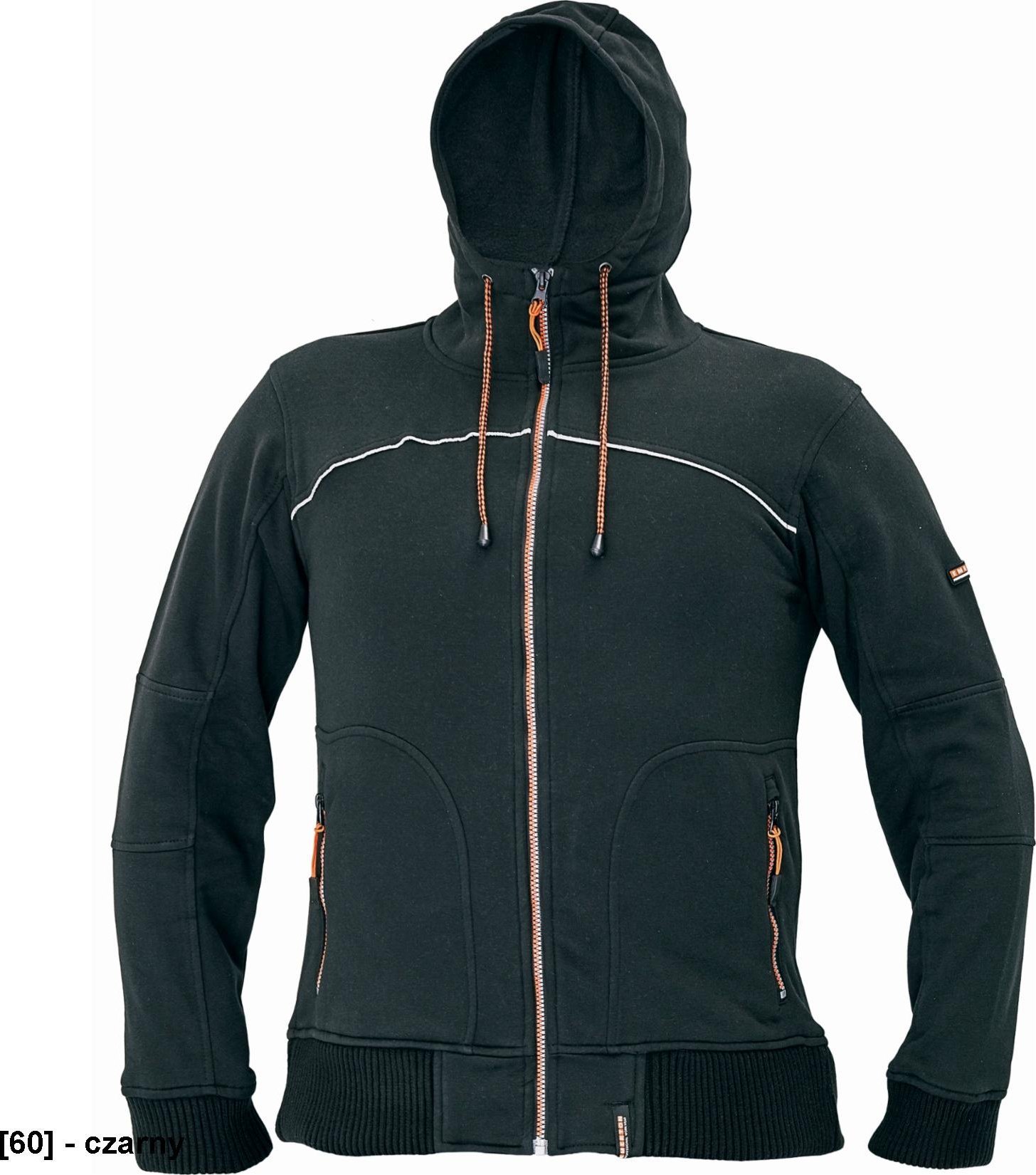 CERVA EMERTON MIKINA BLUZA - modna bluza z dwoma kolorowymi zamkami i kontrastowymi elementami S