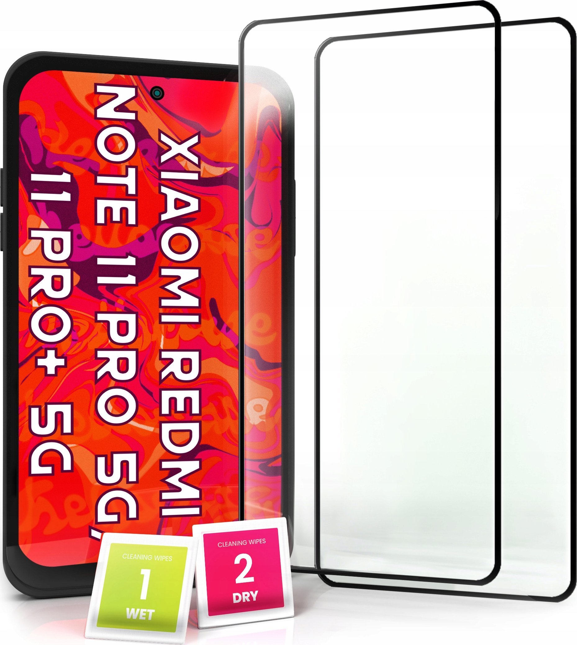 Hello Case 2-pak Szkło Hartowane do Redmi Note 11 PRO 5G/ 11 PRO 5G Na cały ekran 5D