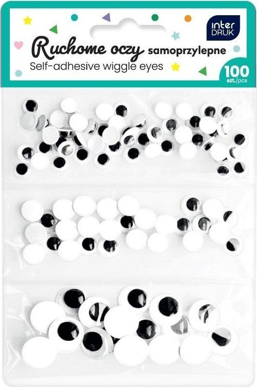 Oczy ruchome samoprzylepne 100szt