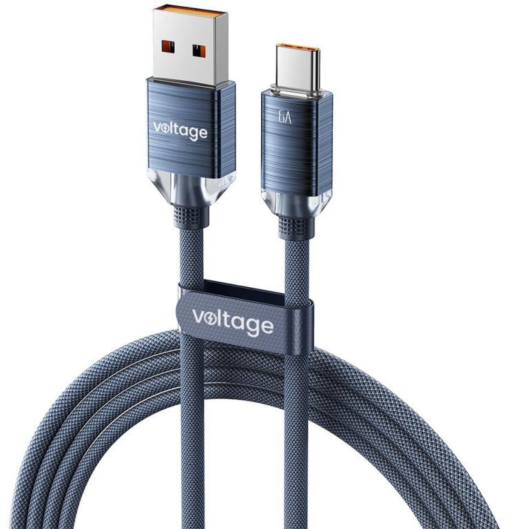 Kabel USB voltage USB-A - USB-C 2 m Niebieski (VEKC66AC200BE)
