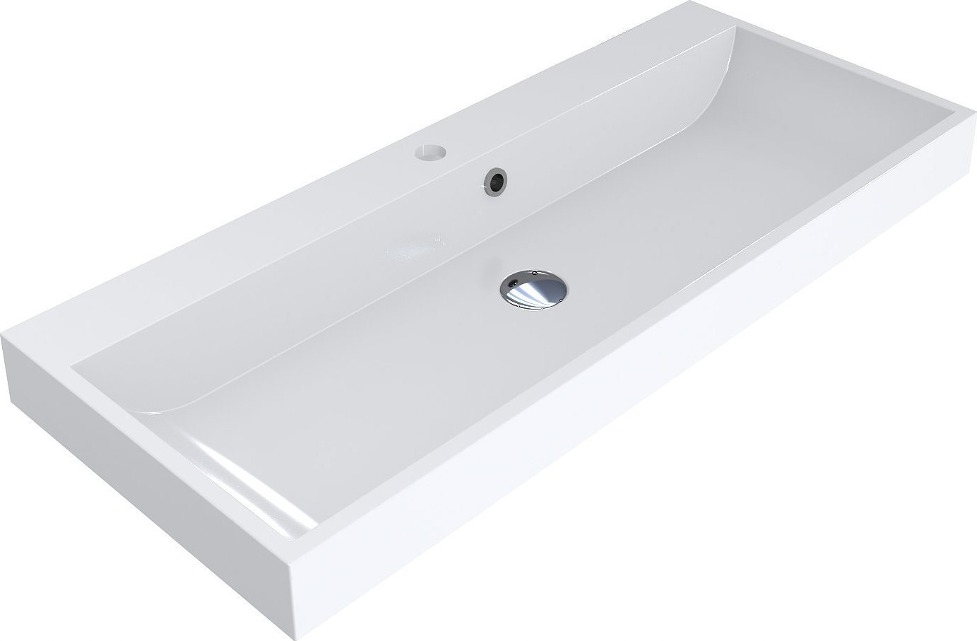 Umywalka Miraggio Umywalka nablatowa prostokątna 100x42 cm