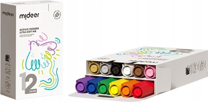 Mideer Markery Akrylowe 12 szt MD1259