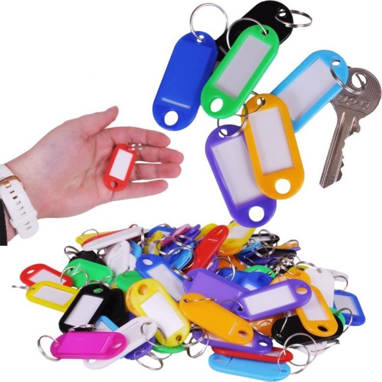 PrzydaSie Identyfikatory Breloki Zawieszki Do Kluczy 100Szt