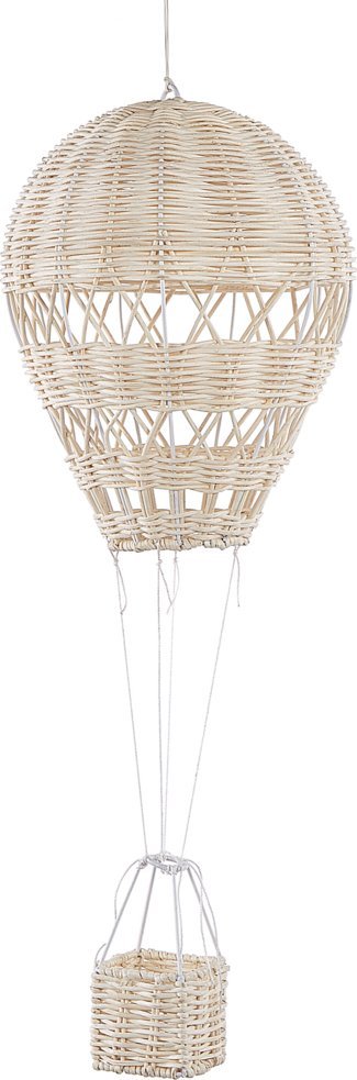Beliani Dekoracja wisząca rattanowa latający balon naturalna BEMBA!