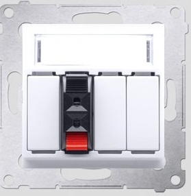 Kontakt-Simon Gniazdo głośnikowe SIMON54 pojedyncze białe (DGL31.01/11)