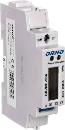 Orno Wskaźnik zużycia energii elektrycznej 1-fazowy 80A 230V port RS-485 z wyświetlaczem LCD (OR-WE-504)