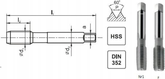 Fanar GWINTOWNIK UNF 3/8-24 DIN-2181/2 (2B) HSS