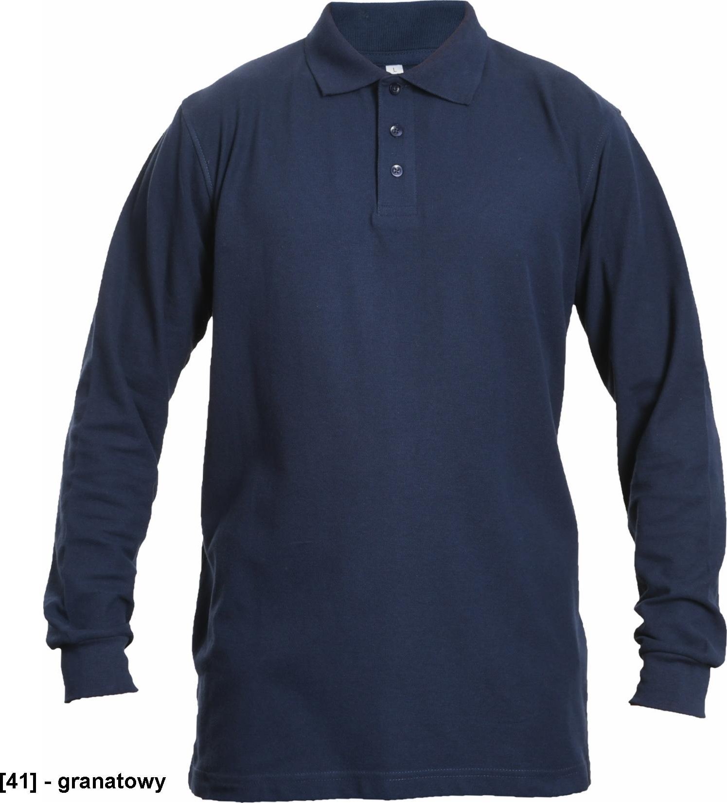 CERVA SANGU - koszulka polo dł.rękaw - granatowy S