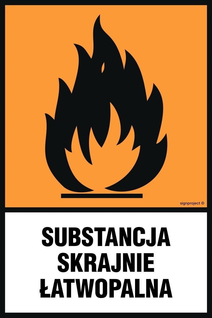LB013 - Substancja skrajnie łatwopalna 100x150