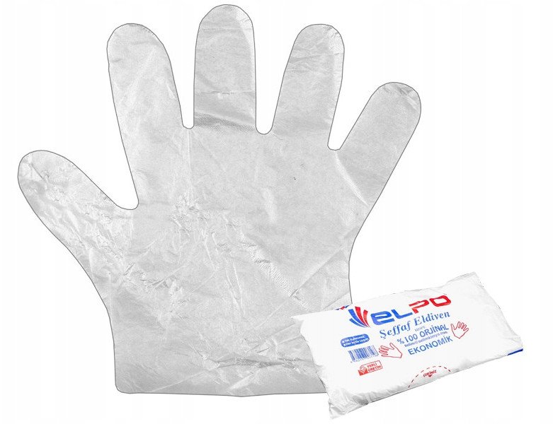 PS Rękawiczki foliowe jednorazowe (zrywki) 1kpl.=100szt.