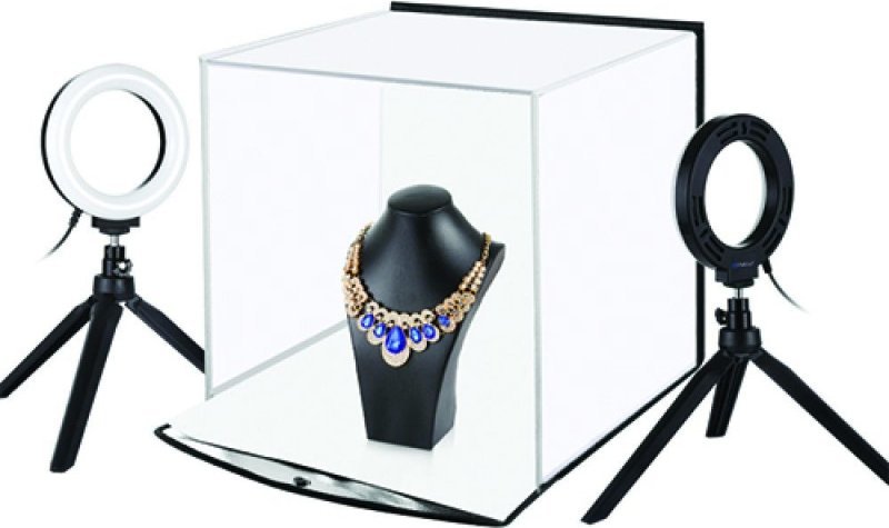 Puluz Fotografavimo dėžė su žiedinių lempų komplektu, 30x30x30cm