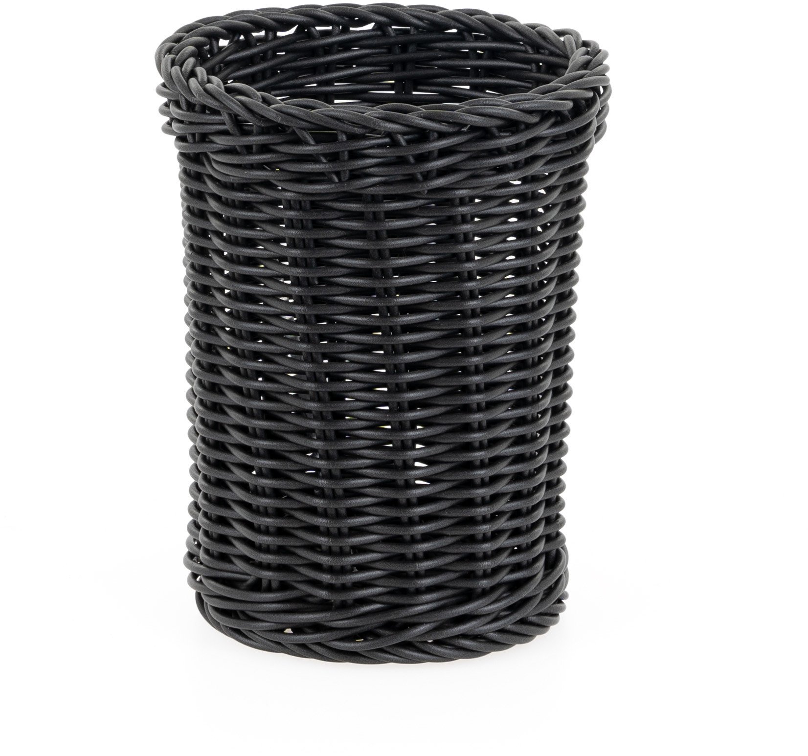 Koszyk na sztućce z polirattanu 120x150 mm, czarny | TECHNICA, Gold Line