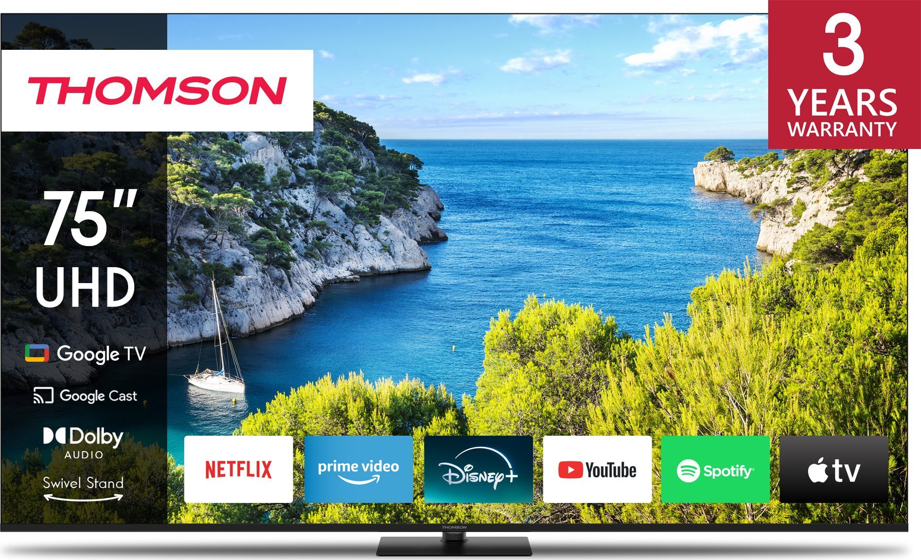 Telewizor Thomson 75UG5C14 LED 75'' 4K Ultra HD Google TV