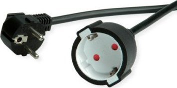 Value VALUE Schuko extension cable black 230V 5m 196,85inch - 19.99.1167